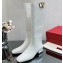 Valentino VLogo Type Calfskin Boots White 2023