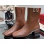 Valentino VLogo Type Calfskin Ankle Boots Brown 2023