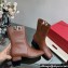 Valentino VLogo Type Calfskin Ankle Boots Brown 2023