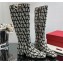 Valentino VLogo Type Boots in Toile Iconographe fabric Beige/Black 2023
