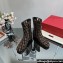 Valentino VLogo Type Ankle Boots in Toile Iconographe fabric Beige/Coffee 2023