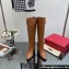 Valentino High Heel Boots In Calfskin Leather Brown with VLogo Signature detail 2023