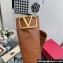 Valentino High Heel Boots In Calfskin Leather Brown with VLogo Signature detail 2023