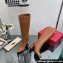 Valentino High Heel Boots In Calfskin Leather Brown with VLogo Signature detail 2023