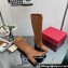Valentino High Heel Boots In Calfskin Leather Brown with VLogo Signature detail 2023