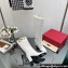 Valentino High Heel Boots In Calfskin Leather White with VLogo Signature detail 2023