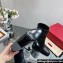 Valentino High Heel Ankle Boots In Calfskin Leather Black with VLogo Signature detail 2023
