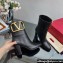 Valentino High Heel Ankle Boots In Calfskin Leather Black with VLogo Signature detail 2023