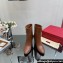 Valentino High Heel Ankle Boots In Calfskin Leather Brown with VLogo Signature detail 2023