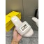 Fendi Baguette sheepskin slides White 2023