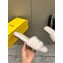 Fendi Baguette sheepskin slides White 2023