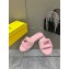 Fendi Baguette sheepskin slides Pink 2023
