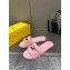 Fendi Baguette sheepskin slides Pink 2023