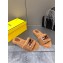 Fendi Baguette sheepskin slides Brown 2023