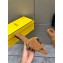 Fendi Baguette sheepskin slides Brown 2023