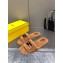 Fendi Baguette sheepskin slides Brown 2023