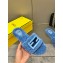 Fendi Baguette sheepskin slides Blue 2023