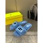 Fendi Baguette sheepskin slides Blue 2023