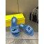 Fendi Baguette sheepskin slides Blue 2023