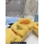 Prada Enameled metal triangle logo shearling sandals 1X737M Yellow 2023