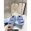 Prada Enameled metal triangle logo shearling sandals 1X737M Blue 2023