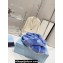 Prada Enameled metal triangle logo shearling Crisscross sandals 1XX600 Blue 2023