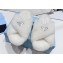 Prada Enameled metal triangle logo shearling Crisscross sandals 1XX600 White 2023