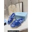 Prada Enameled metal triangle logo shearling Slide sandals Blue 2023