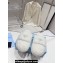 Prada Enameled metal triangle logo shearling padded sabots slippers White 2023