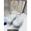 Prada Enameled metal triangle logo shearling padded sabots slippers White 2023