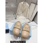 Prada Enameled metal triangle logo shearling Lining padded sabots slippers Beige 2023