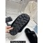 Prada Enameled metal triangle logo shearling padded slippers Black 2023