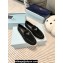 Prada Suede leather Women/Men loafers Black 2023