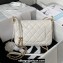 Chanel Lambskin & Gold-Tone Metal Small Flap Bag AS4353 White 2023