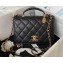 Chanel Small Flap Bag with Top Handle AS4286 Black 2023
