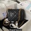 Chanel Lambskin & Gold-Tone Metal Badges Mini Flap Bag AS4274 Black 2023