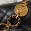 Chanel Lambskin & Gold-Tone Metal Badges Mini Flap Bag AS4274 Black 2023