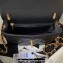 Chanel Lambskin & Gold-Tone Metal Badges Mini Flap Bag AS4274 Black 2023