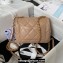 Chanel Lambskin & Gold-Tone Metal Badges Mini Flap Bag AS4274 Beige 2023