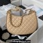Chanel Shiny Crumpled Lambskin & Gold-Tone Metal Large Hobo Bag AS4368 Beige 2023