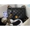Chanel Lambskin & Gold-Tone Metal Mini Flap Bag AS4340 Black 2023