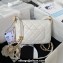 Chanel Lambskin & Gold-Tone Metal Mini Flap Bag AS4340 White 2023