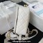 Chanel Lambskin & Gold-Tone Metal Mini Flap Bag AS4340 White 2023