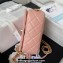 Chanel Lambskin & Gold-Tone Metal Mini Flap Bag AS4340 Pink 2023