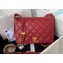 Chanel Lambskin & Gold-Tone Metal Small Flap Bag AS4353 Burgundy 2023