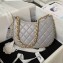 Chanel Shiny Crumpled Lambskin & Gold-Tone Metal Hobo Handbag AS4378 Gray 2023