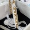 Chanel Shiny Crumpled Lambskin & Gold-Tone Metal Hobo Handbag AS4378 White 2023