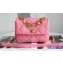 Chanel Lambskin & Gold-Tone Metal Badges Mini Flap Bag AS4274 Pink 2023