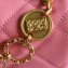 Chanel Lambskin & Gold-Tone Metal Badges Mini Flap Bag AS4274 Pink 2023