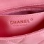 Chanel Lambskin & Gold-Tone Metal Badges Mini Flap Bag AS4274 Pink 2023